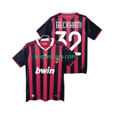 Billiga Fotbollströjor AC Milan BECKHAM 32 2009 2010 Retro Hemma tröja Kortärmad